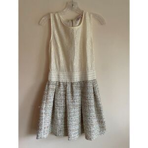 Choklate Lace and Tweed Dress